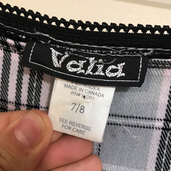 Vintage mini skirt 90s Y2k pink and grey plaid pleated preppy punk style - Picture 4 of 4